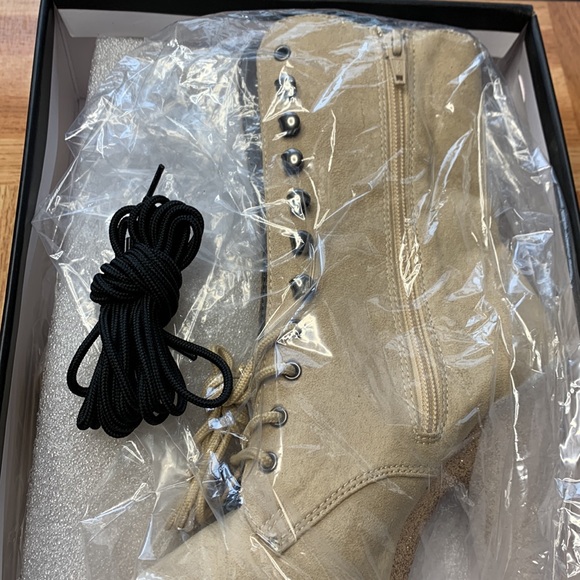 Pleaser Adore Beige Suede w/ Beige Sparkle - NWT 7 (Sold Out Online 1020fsmg) - Picture 5 of 7